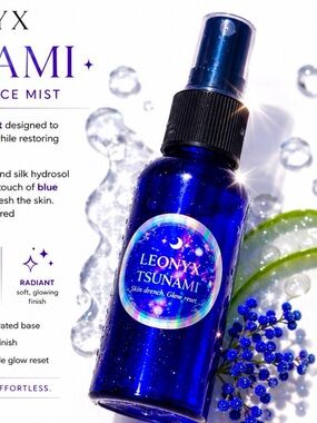 Leonyx Tsunami Hydrating Face Mist - Deep Blue Bottle